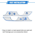 6 Pcs AC Panel Switch Button Cover Trim for Honda CR-V (2023) Blue
