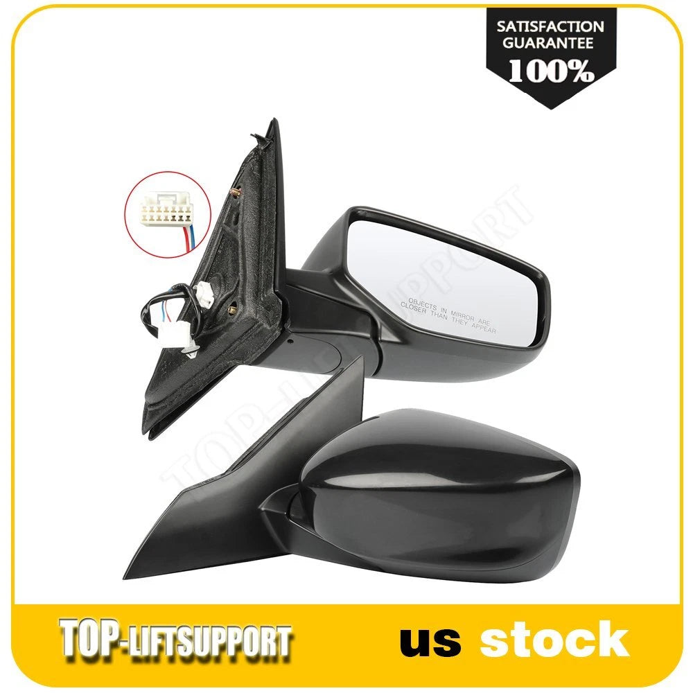 Pair of Power Manual Fold Black Mirrors for Honda Accord (2013–2017)