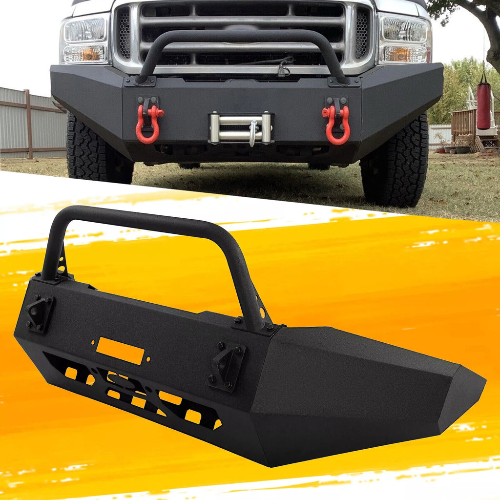 Modular Winch Front Bumper with Bull Bar for Ford F250/F350 Super Duty (1999–2004)
