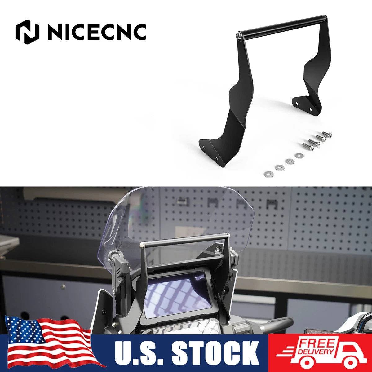 Navigation Bracket Holder Bar GPS Mount for Honda CRF1100L Africa Twin (2020–2026)
