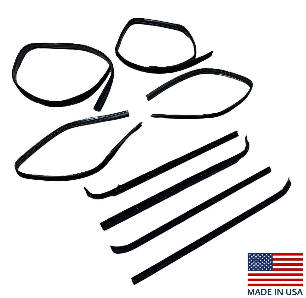 Door Beltline and Glass Run Channel Kit for 1973-1979 Ford Truck