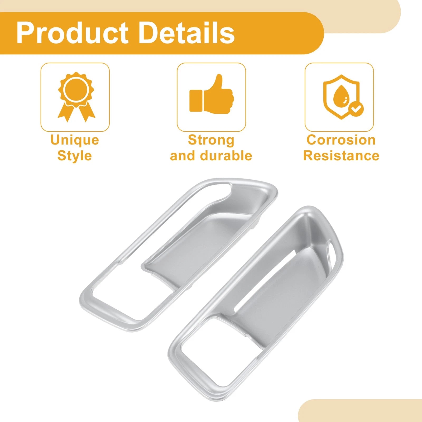Interior Door Handle Bowl Cover Trim for Honda CHR (2024–2025) Silver Tone