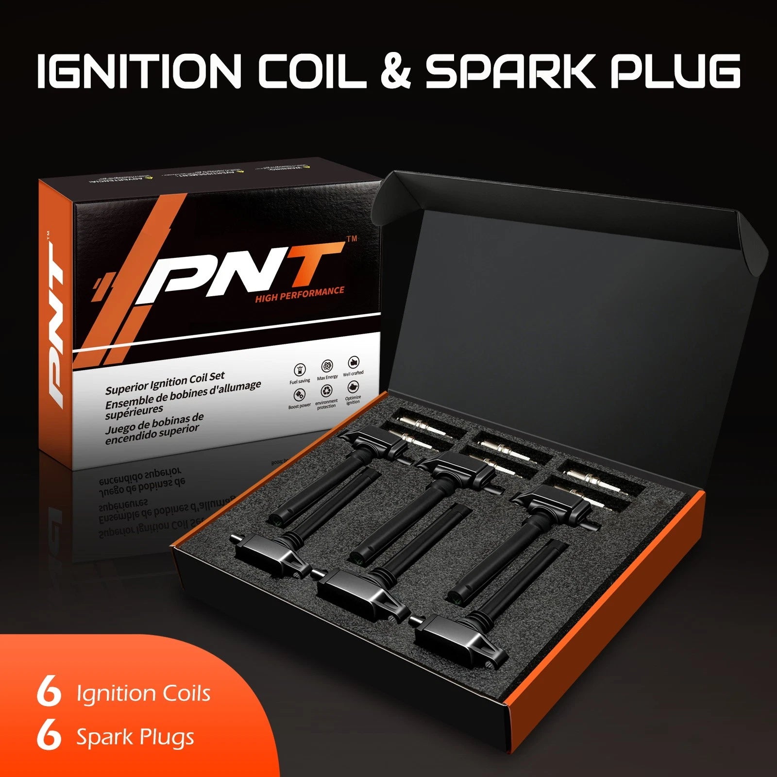 6X Ignition Coil & Spark Plug for Jeep Chrysler Dodge Ram 3.6L (2011–2021) OEM UF648 5149168AH