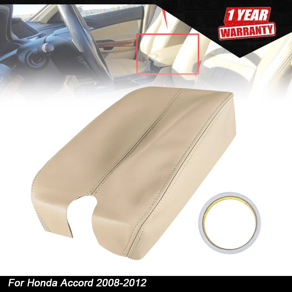 Center Console Armrest Cover for Honda Accord (2008–2012) Beige Leather