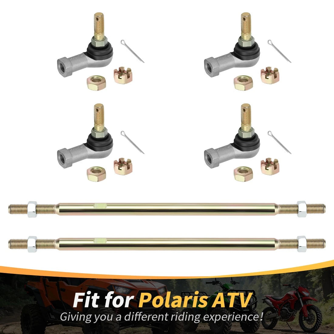 2X Tie Rod & Ball Joint for Polaris Trail Blazer 250 400L 300 2x4 (1994)