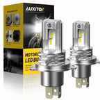 2X H4 9003 LED Bulbs for Motorcycle Headlight (6000K)