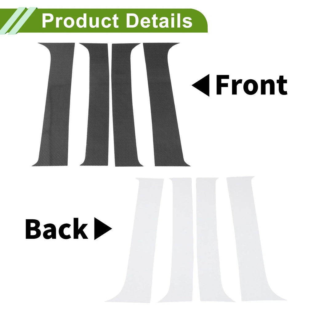 4 Pcs Door Pillar Window Trim for Chevy Silverado (2014-2023)