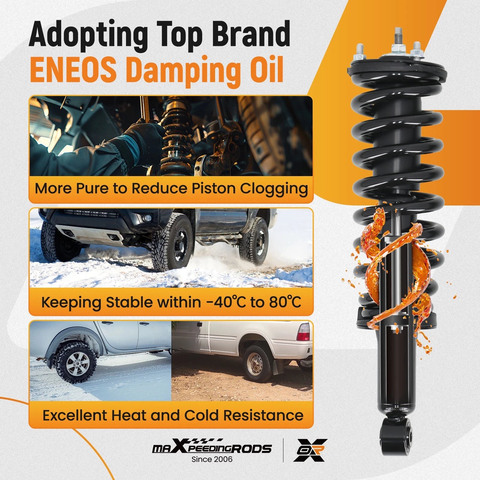 Front Struts w/Coil Spring Shock Absorber for Toyota Tundra (2000–2006)