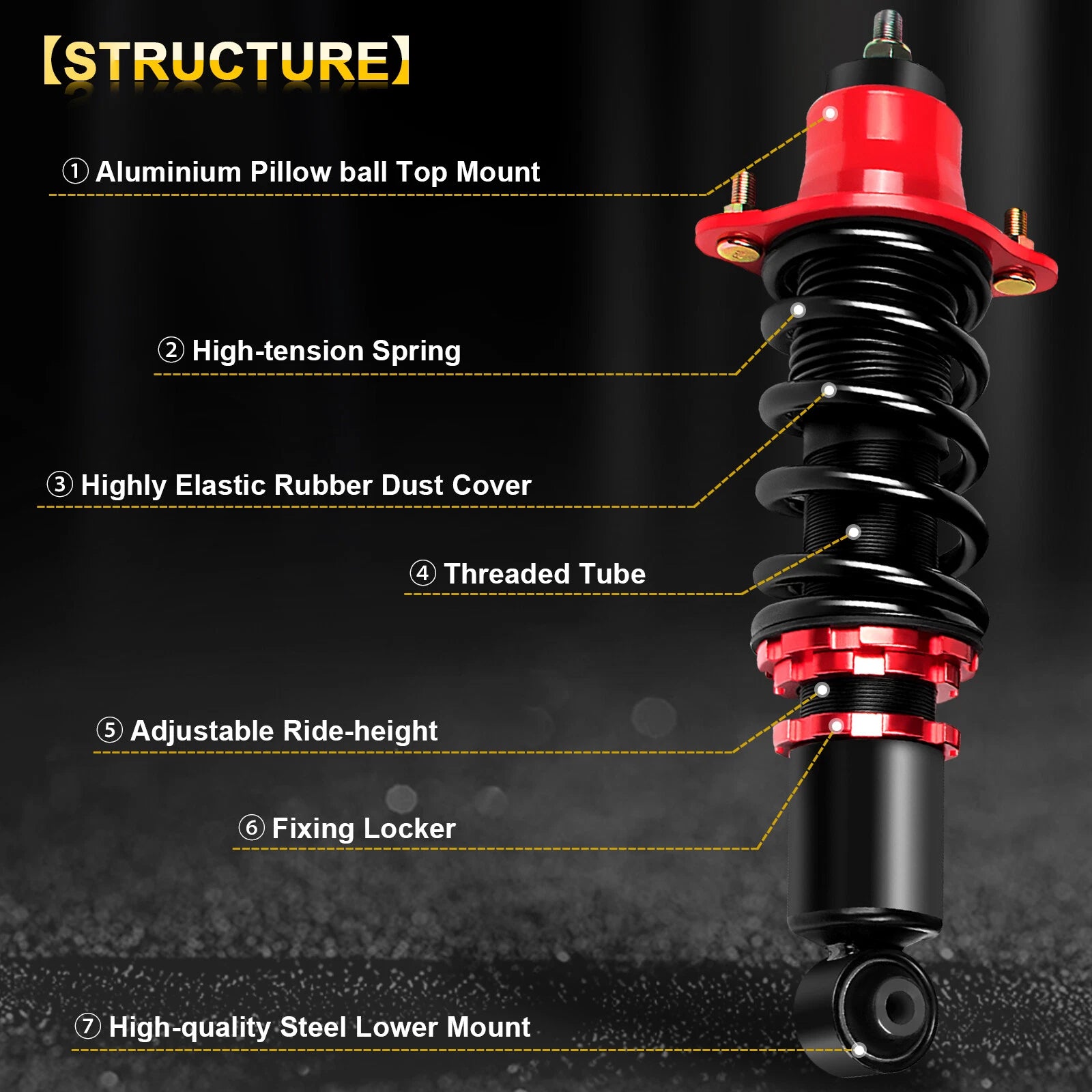 Coilover Shocks Strut Kit for Acura RSX DC5 (2002–2006) Adjustable Height