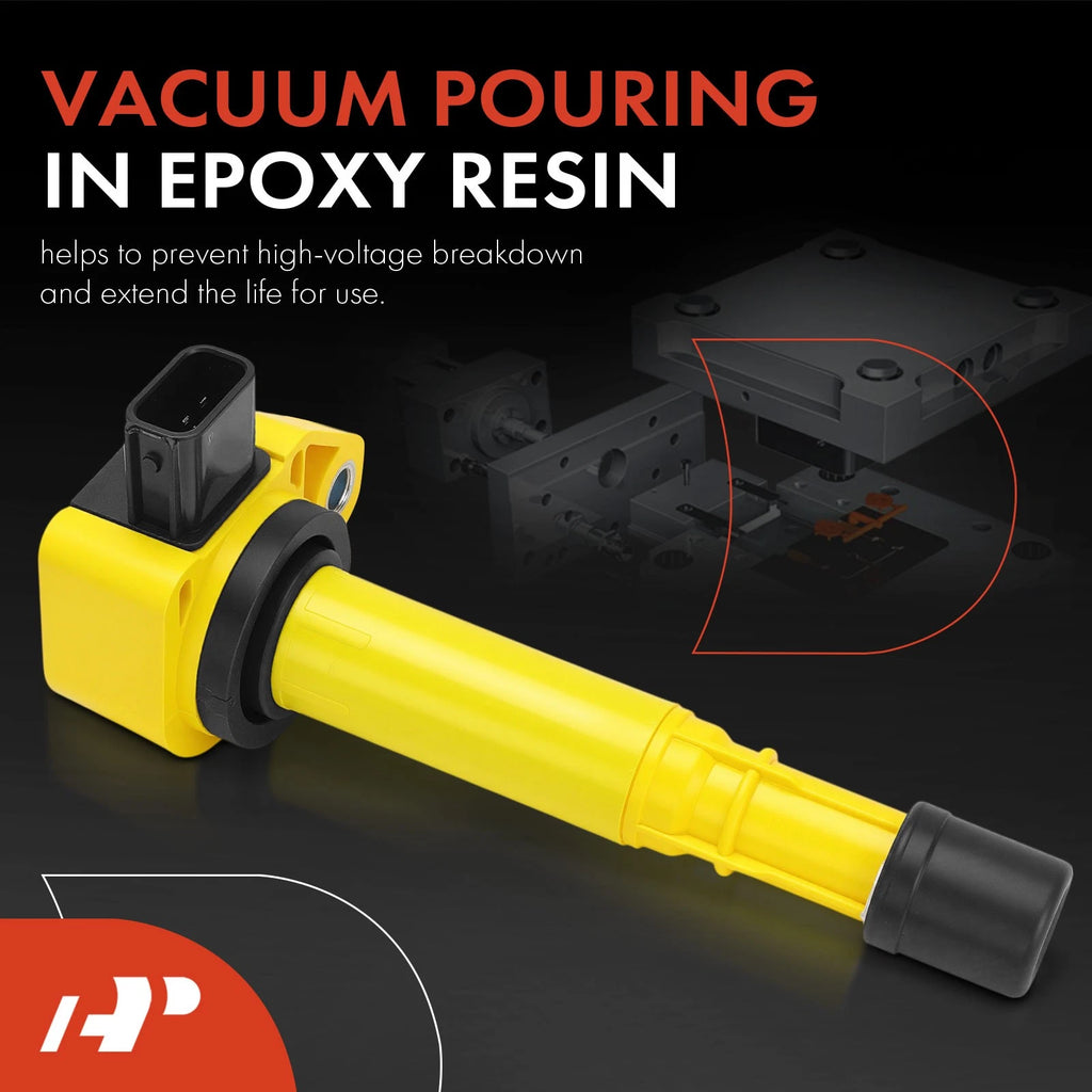 4X Yellow Ignition Coil for Honda Civic (2001-2005)