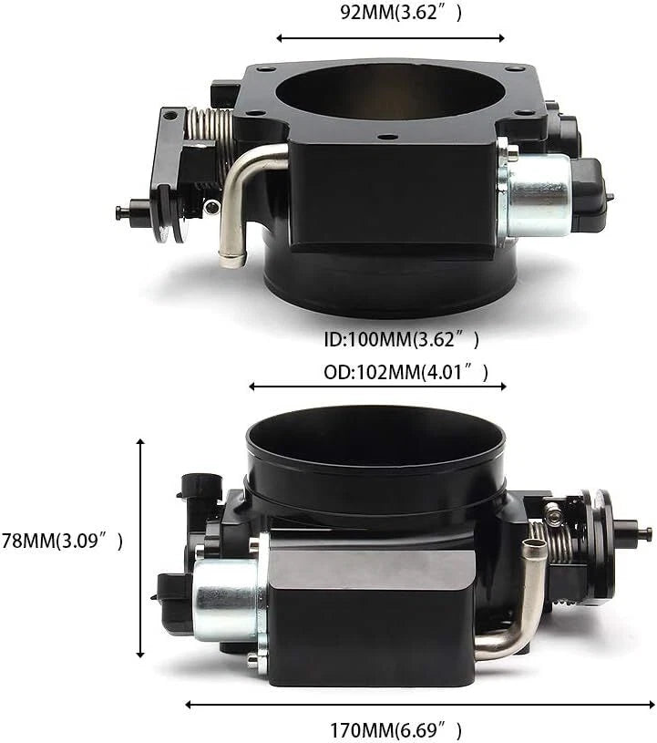 92mm Throttle Body with TPS IAC for LSX LS LS1 LS2 LS7 (1997–2023)