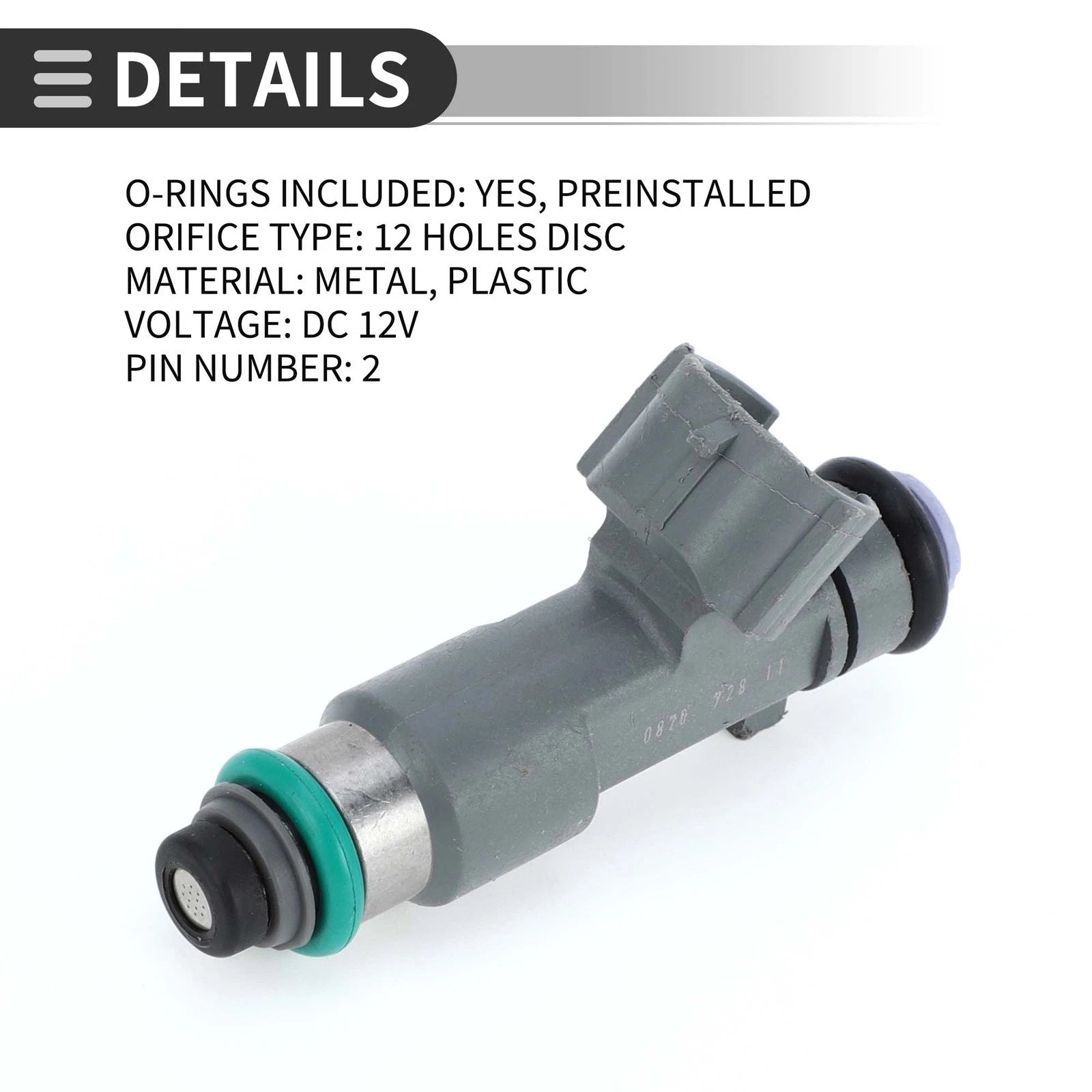 Fuel Injector No. 16600-ZJ50A for Nissan Armada (2011–2015) 5.6L Gray