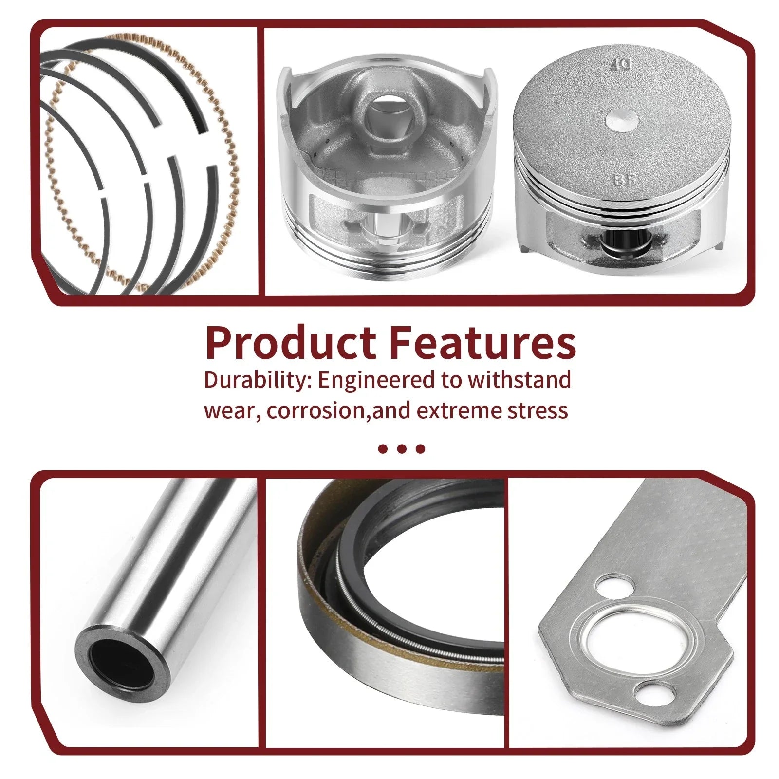 Gasket Piston Ring Rebuild Kit For EZGO Golf Cart Robin 350cc (1996–2008)