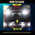 White LED 3057 3157 Strobe Brake Backup Reverse Light Bulbs for (2013-2020)