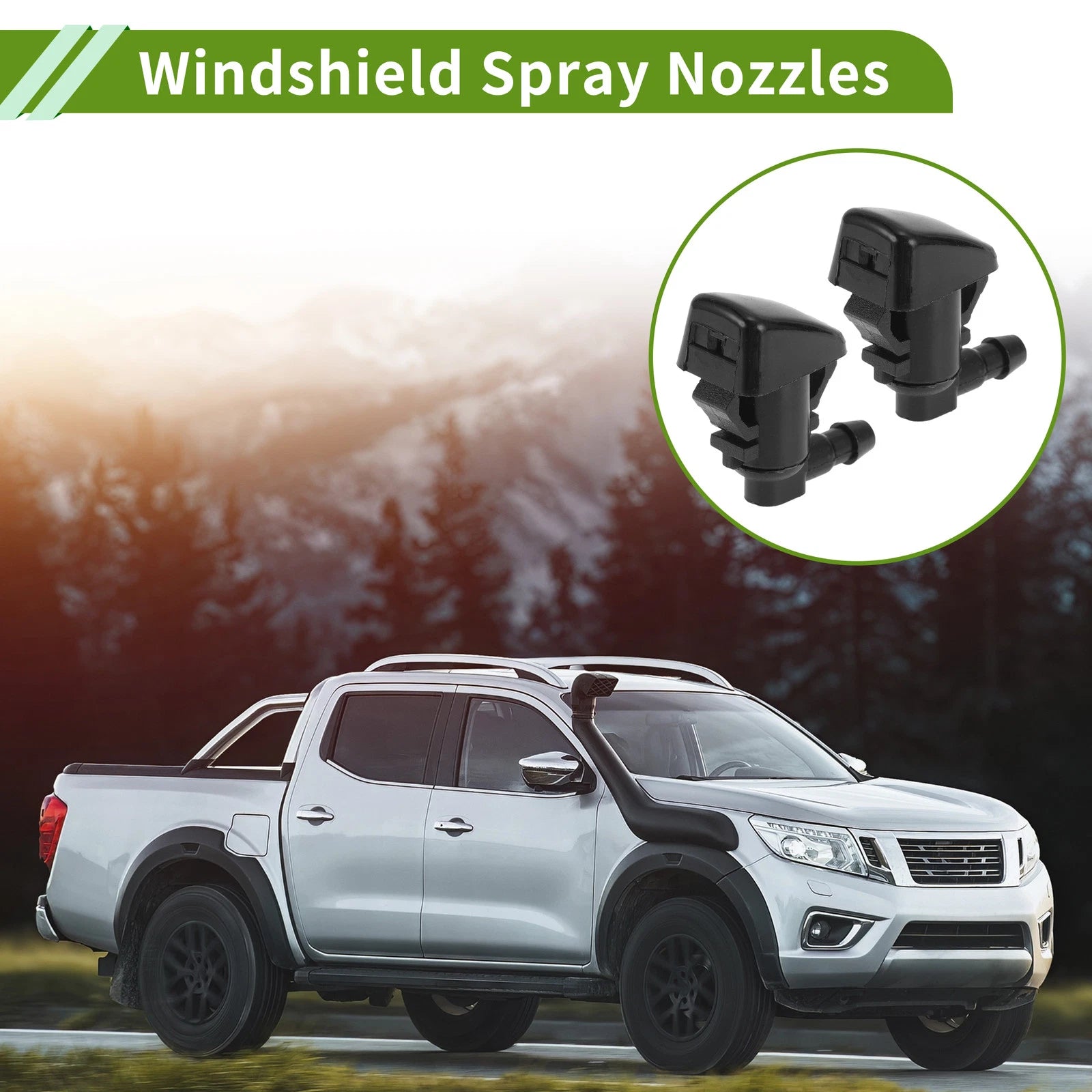 Windshield Washer Nozzle with Hose Connector for Ford 