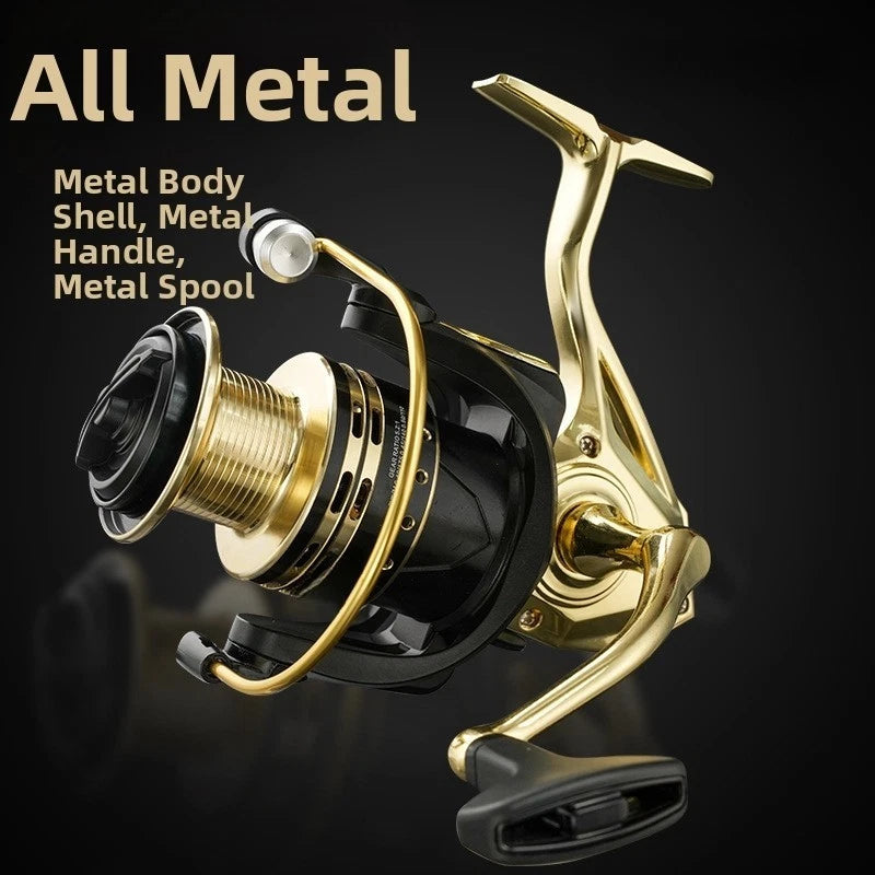 Full Metal Fixed Spool Reel for Saltwater Surf Casting and Boat Fishing