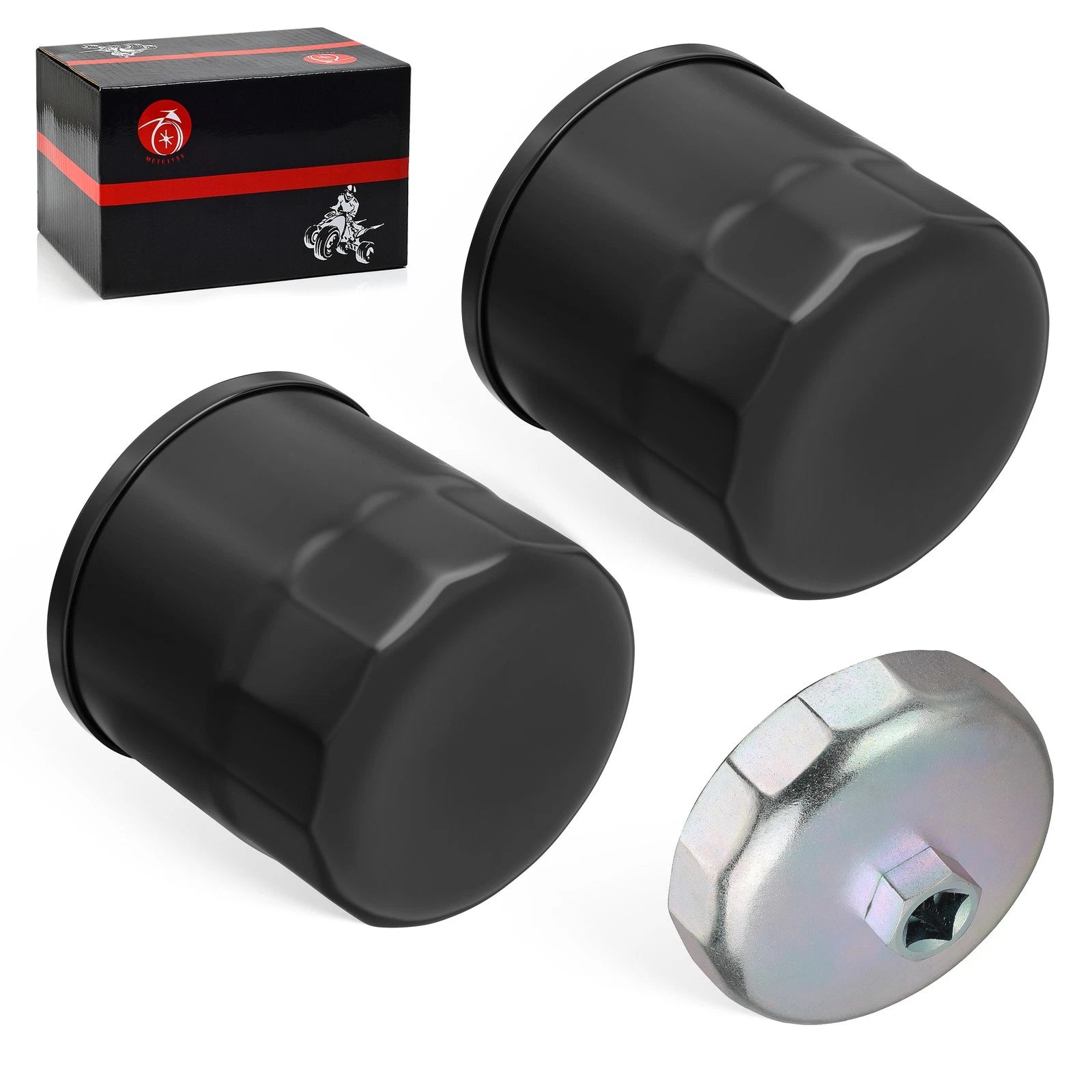 2 Pack Oil Filter with Wrench Tool for Yamaha MT-03 MT-07 MT-09 MT-10 (2018–2024)