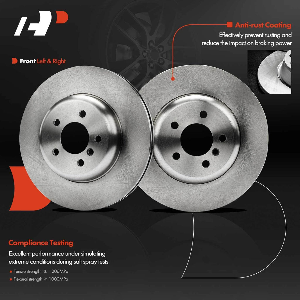 2X Front Disc Brake Rotors for BMW 535d 535i F10 640i xDrive F12 (2011–2017)