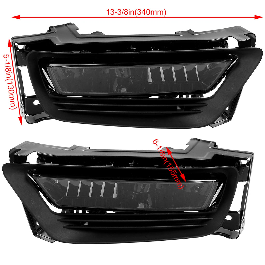 Pair Front Bumper Fog Lights Lamps w/Bulbs for Honda Accord Sedan (2013–2015)