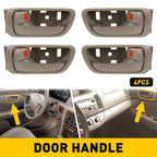 Set of 4 Door Handles for Toyota Camry (2002–2006) Beige Plastic