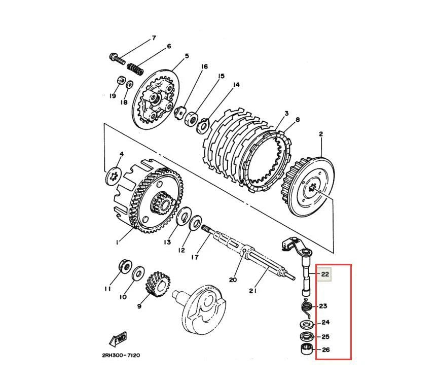 Clutch Arm Kit Bearing Seal for Yamaha YFS200 (1988–2006)