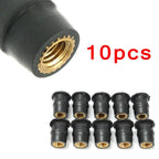 10 PCS Rubber Nuts for Motorcycle (M5, 12.813.8mm)