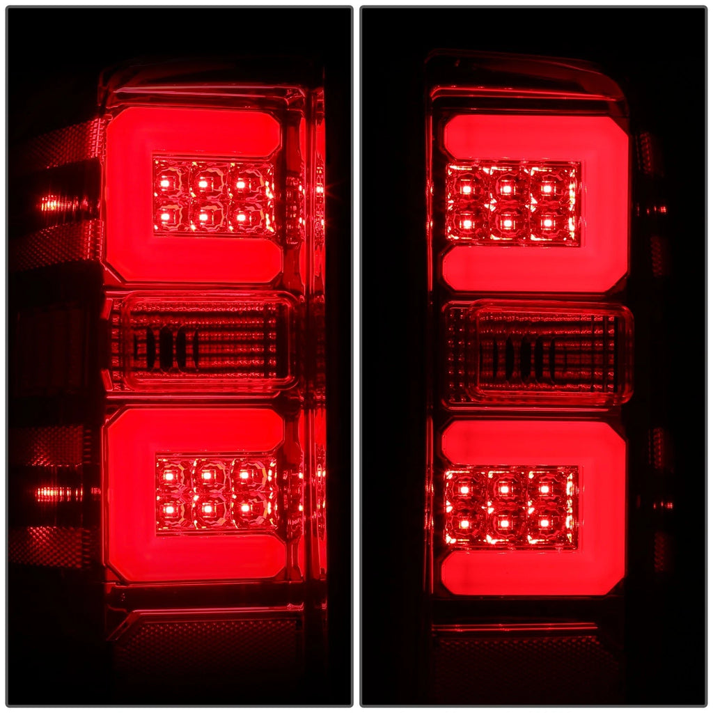Set of 2 LED C-Tube Bar Tail Brake Light Lamps for Silverado Sierra 1500 (2014–2019)
