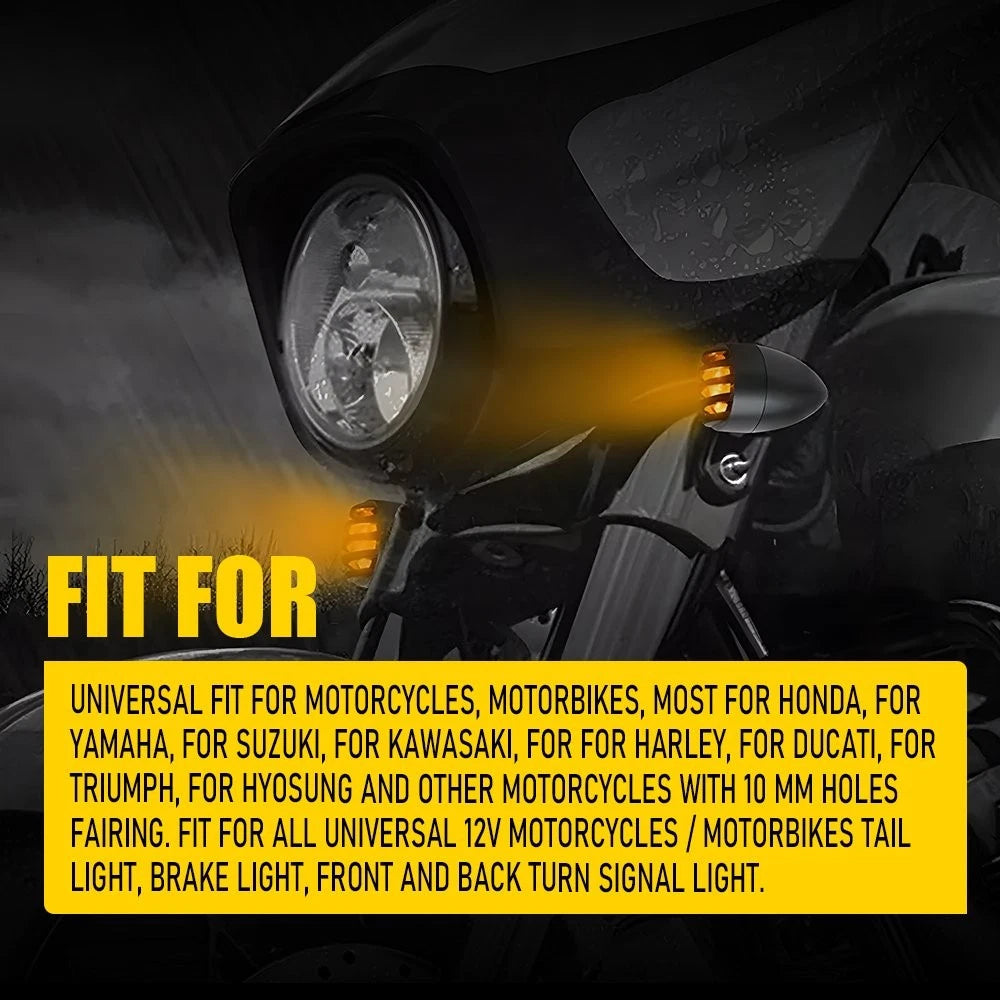 Pair Turn Signal Lights for Honda Shadow VLX 600 VT750 VT1100 (1997–2007)