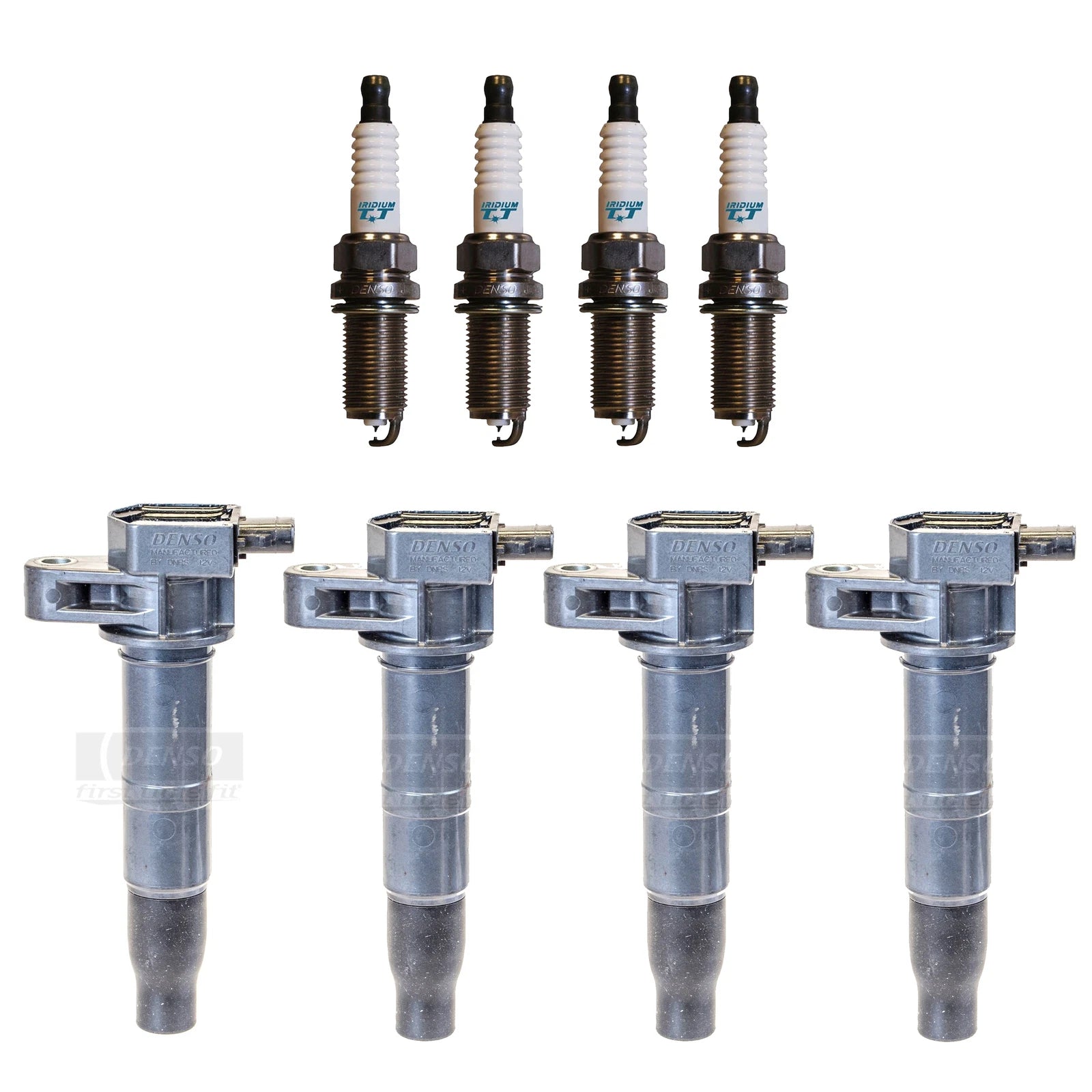 Set of 4 Ignition Coils & Iridium TT Spark Plugs for Kia Rondo (2007–2012)