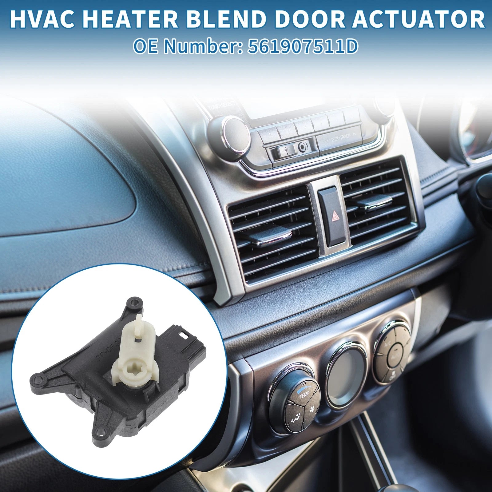 HVAC Heater Blend Door Control Actuator No.561907511D for Volkswagen Passat (2012)
