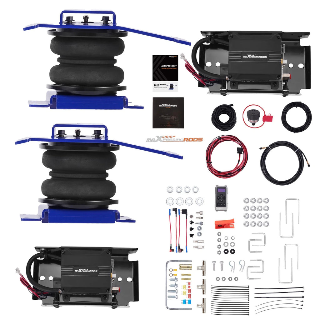 Air Springs Kit + Wireless Compressor for Nissan Titan SL (2017–2024)