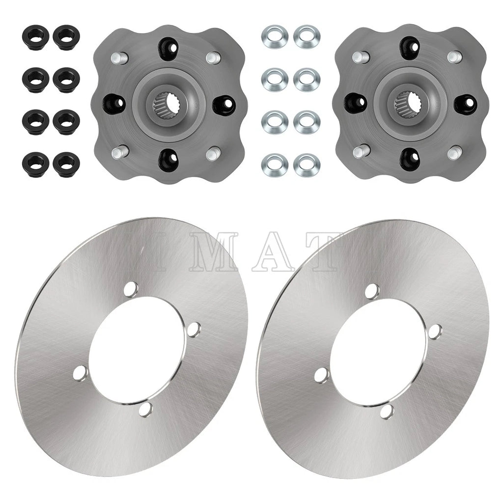 2 Front Wheel Hub & Disc Rotor for Suzuki Eiger 400, Vinson 500 (2002–2007)