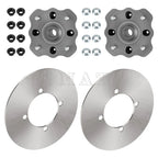 2 Front Wheel Hub & Disc Rotor for Suzuki Eiger 400, Vinson 500 (2002–2007)