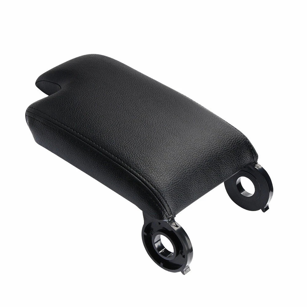 Black PU Leather Armrest Console Lid Cover for BMW 3 Series (1999–2005)