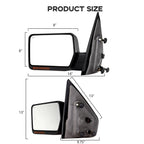 Set of 2 Power Heated Turn Signal Towing Mirrors for Ford F150 (2004–2006)