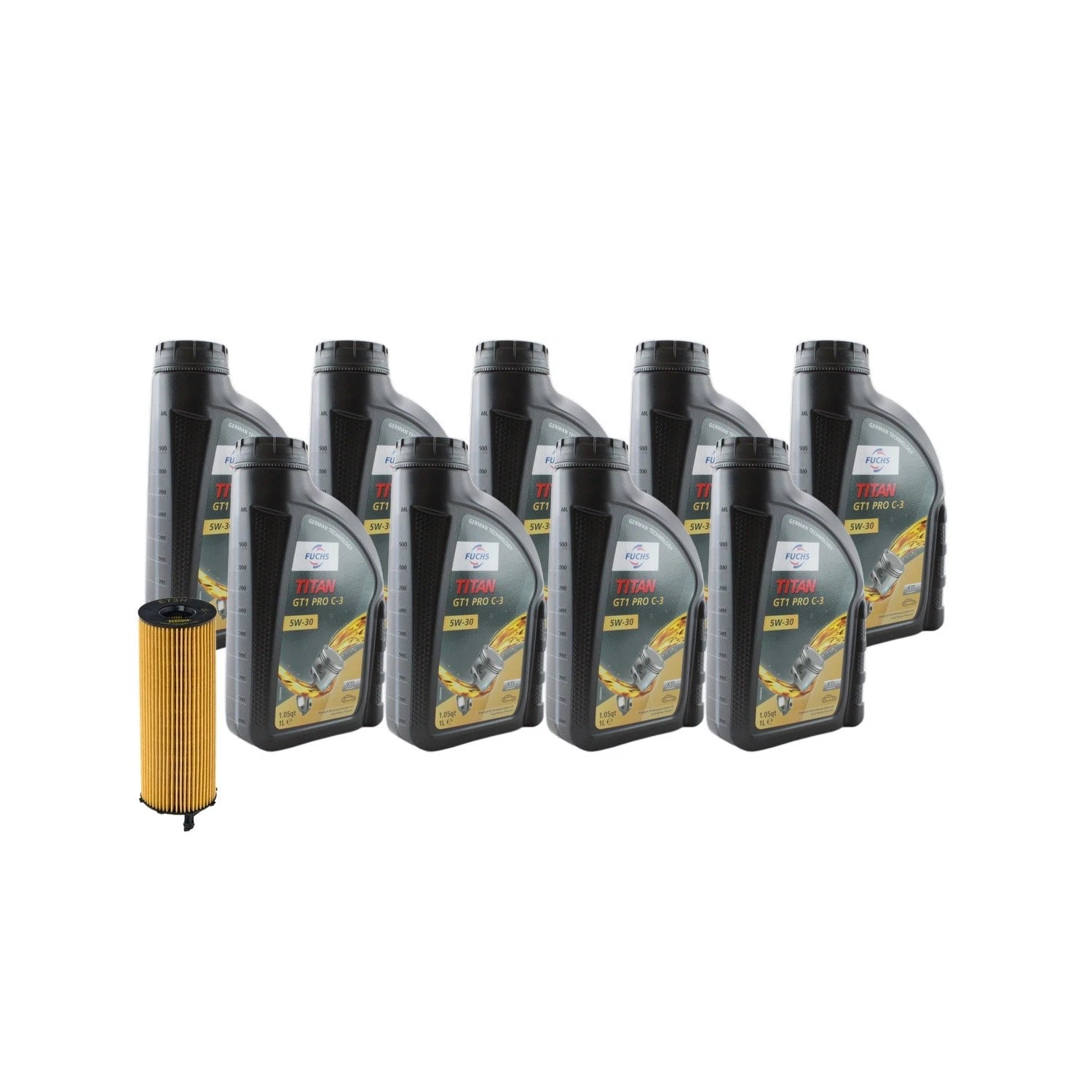 Engine Oil Change Kit 9L Fuchs TITAN GT1 PRO C-3 5W-30 for Q7 Touareg (2007–2018)