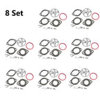 Set of 8 Carburetor Rebuild Kits for Briggs & Stratton (696146, 696147)