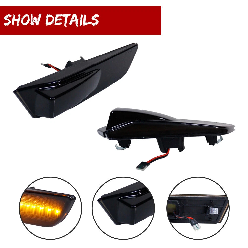 Amber LED Front Bumper Side Marker Light for Infiniti G35 Coupe (2003–2007)