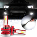 6000K Xenon White COB LED Fog Light Bulbs for Audi A3 A4 (2011–2018)