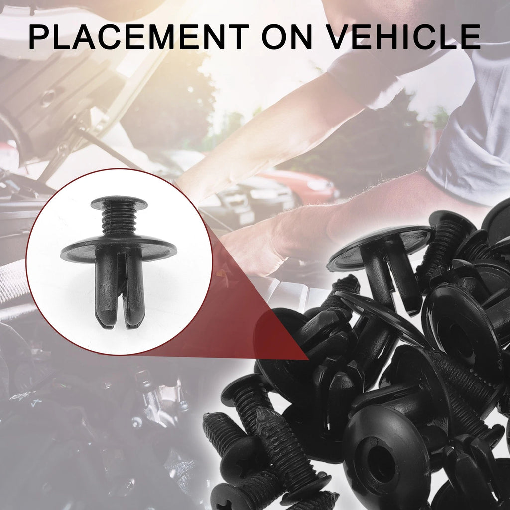 100 Pcs Front Fender Skirt Clip for Kia Soul (2010–2019) & Kia Spectra