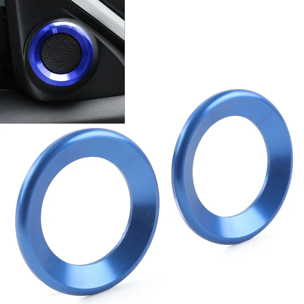 A Pillar Horn Ring Cover Blue for Honda Civic 2016-2021 (2 Pcs)