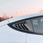 Carbon Look Rear Side Window Louver Shutter Cover for Tesla Model 3 (2024–2024)