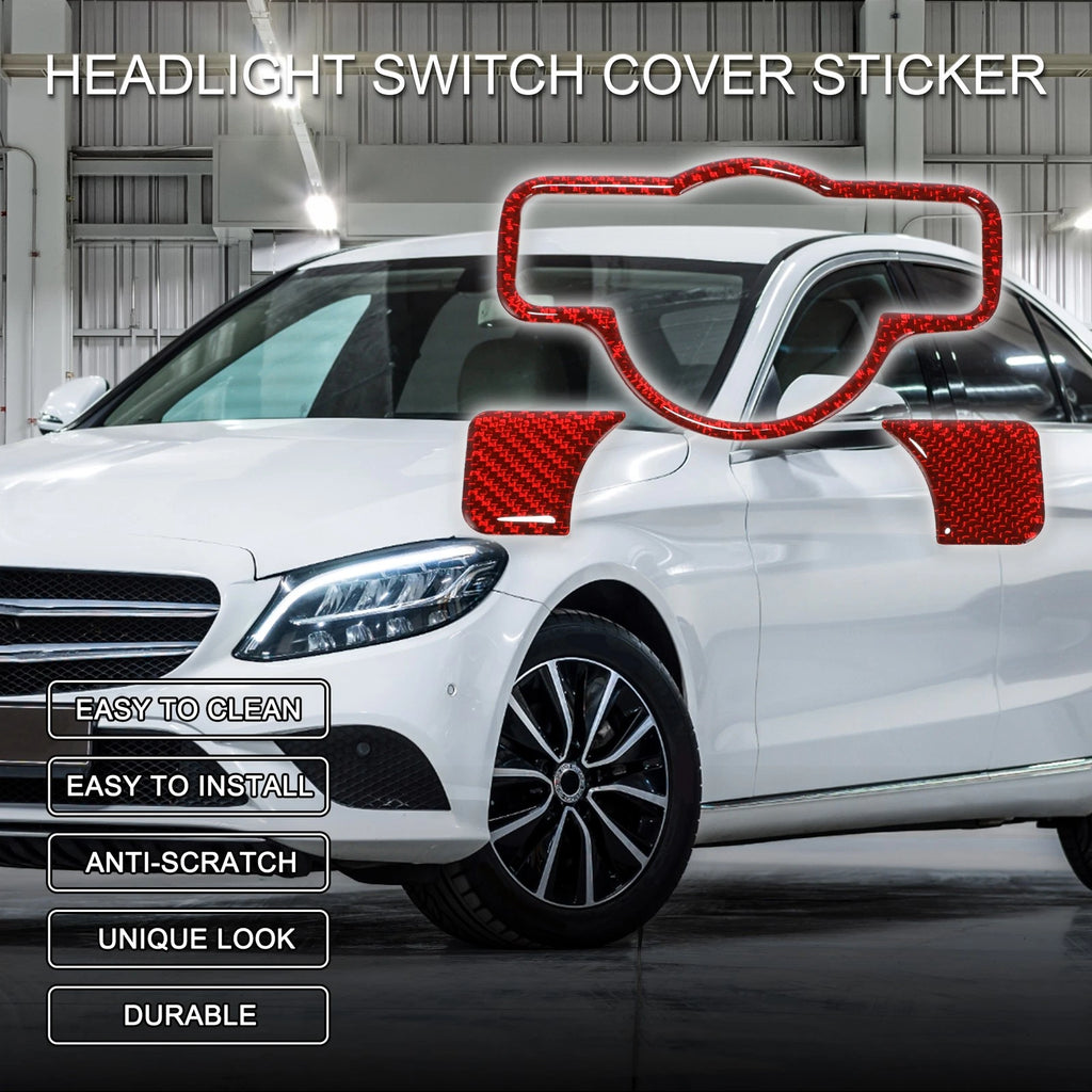 Headlight Switch Cover Sticker for Mercedes-Benz A B C E G Class CLA (Type-B)