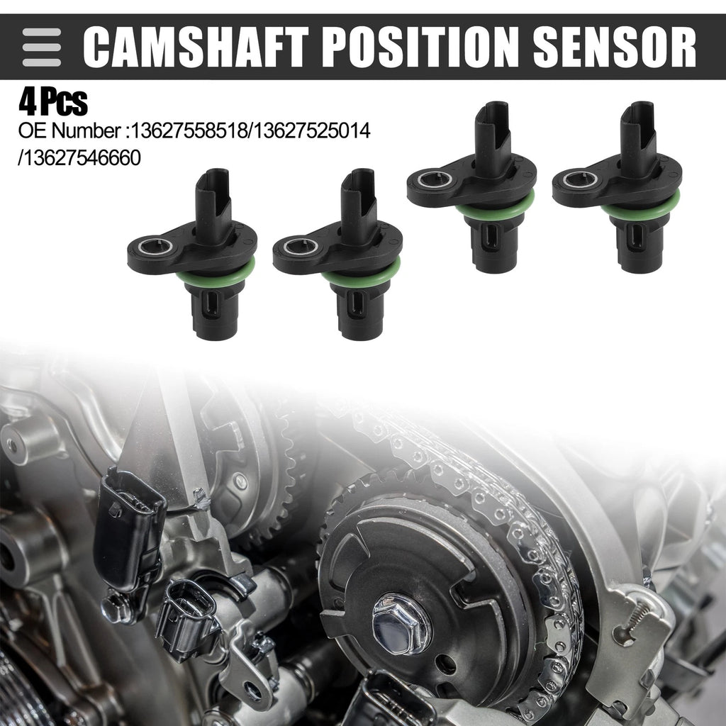 4pcs Camshaft Position Sensor for BMW 435i (2014–2016) No. 13627558518