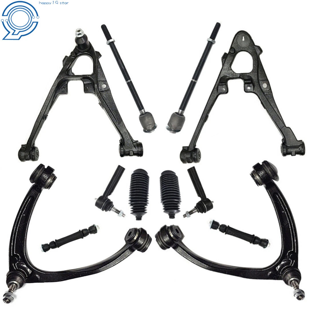 Control Arm Tie Rod Kit for Chevy Silverado GMC Sierra 1500 (2012–2018)