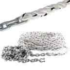 Windlass Anchor Rode 1/2"x200' Nylon Rope & 1/4"x15' Galvanized Chain