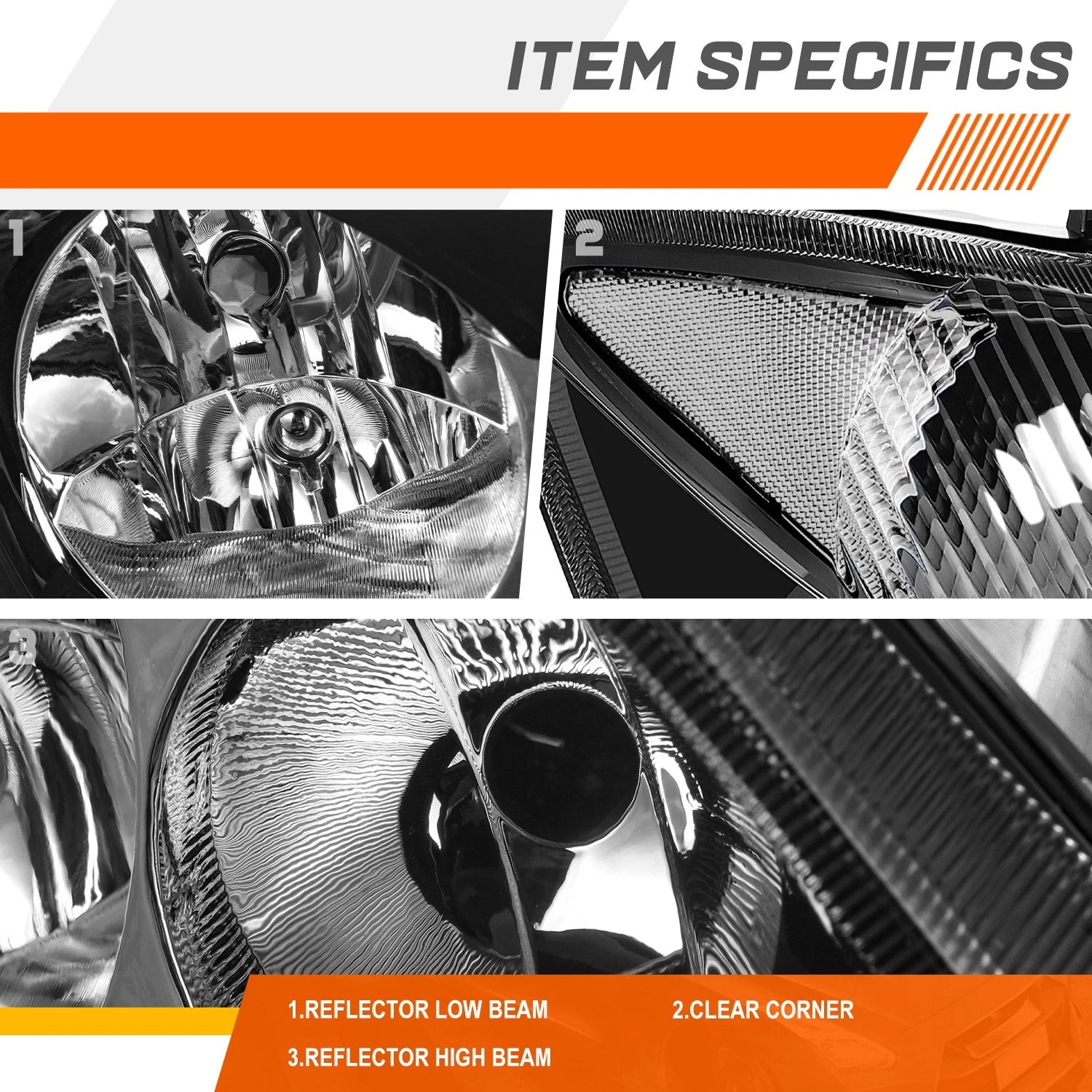 OE Style Black/Clear Headlights for Dodge/Mercedes/Freightliner Sprinter (2007–2013)