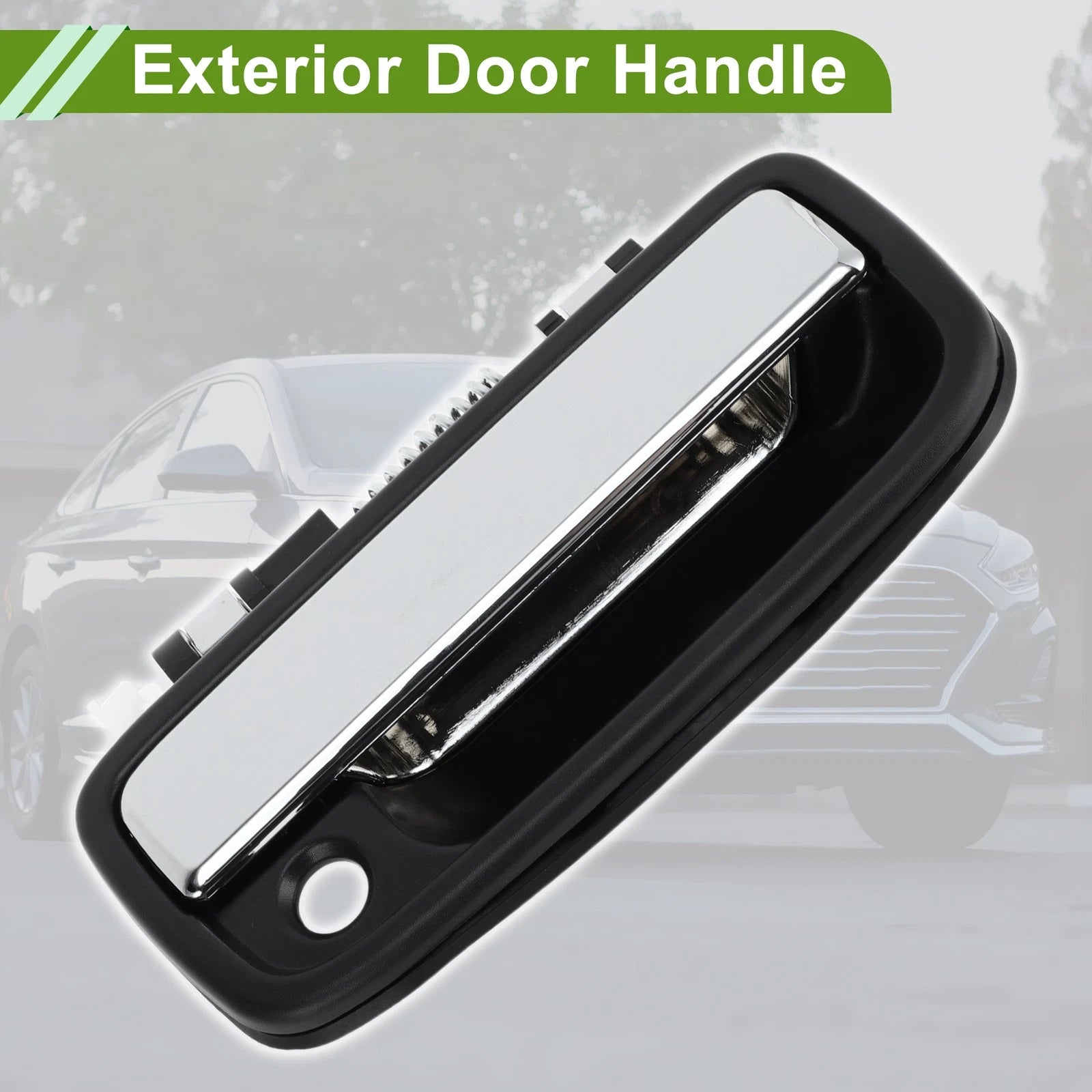 Exterior Door Handle for Toyota (No.6921035030) Black Silver Tone Front Right