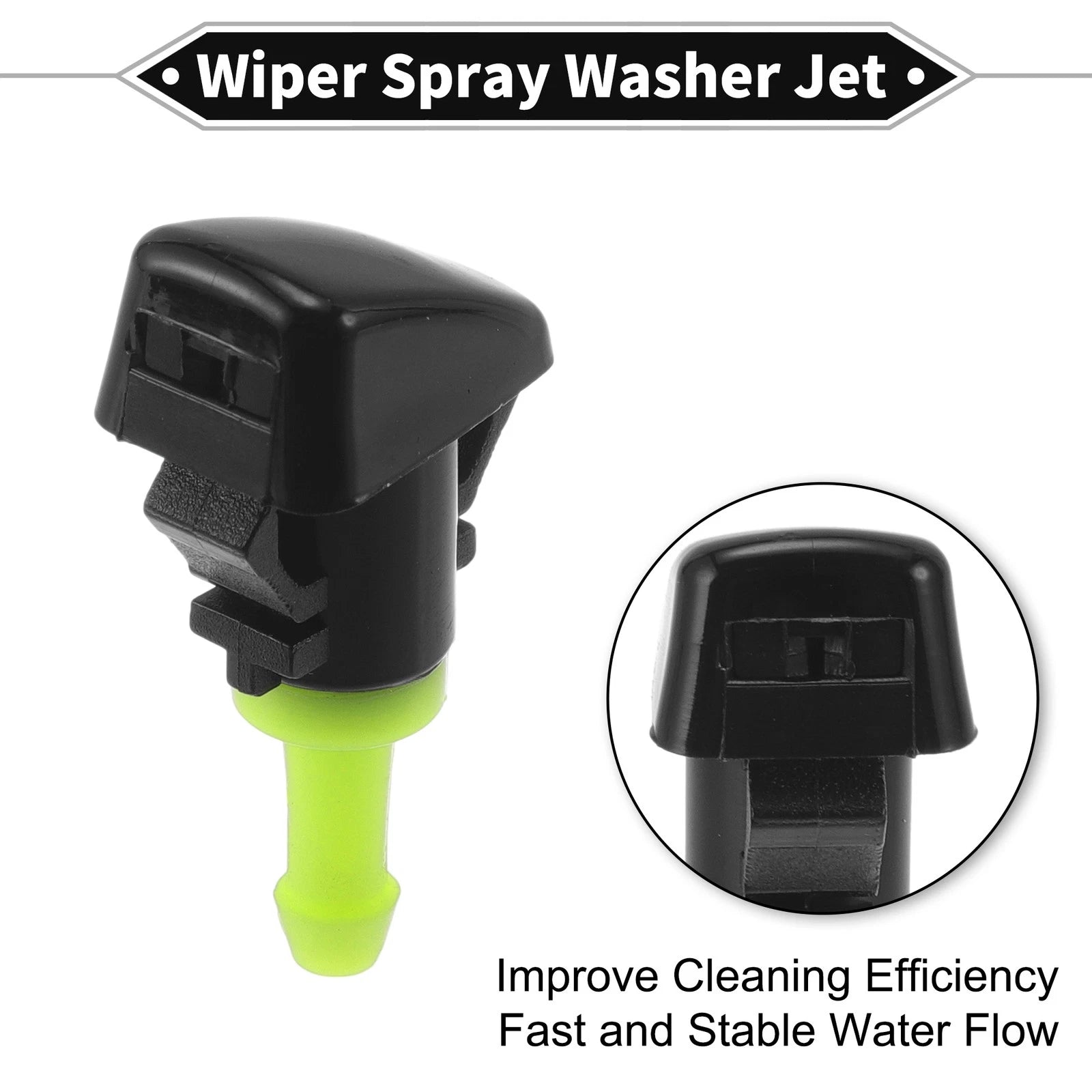 2 Pcs Front Windshield Washer Nozzle for Kia Borrego (2008–2012) No. 986303J000