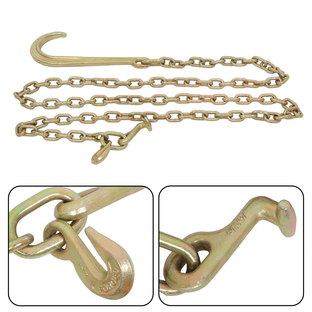 Tow Chain 15 J Hook 5/16 x 10 FT Grade 70 for Mini Wrecker